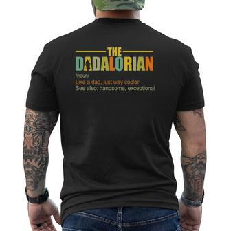 The Dadalorian Like A Dad Just Way Cooler Essential Mens Back Print T-shirt | Mazezy