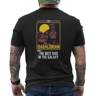 The Dadalorian Definition Best Dad In The Galaxy Mens Back Print T-shirt | Mazezy UK