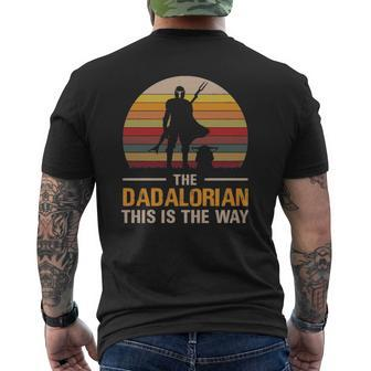The Dadalorian Vintage Style Essential Mens Back Print T-shirt | Mazezy