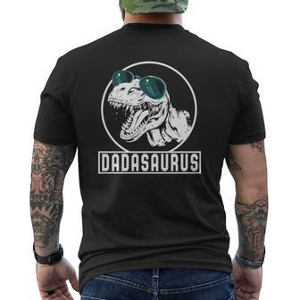Dadasaurus Rex Dada Saurus Father's Day Dinosaur Dad Lover Mens Back Print T-shirt | Mazezy