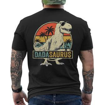 Dadasaurus T Rex Dinosaur Dada Saurus Family Matching Men's T-shirt Back Print - Monsterry