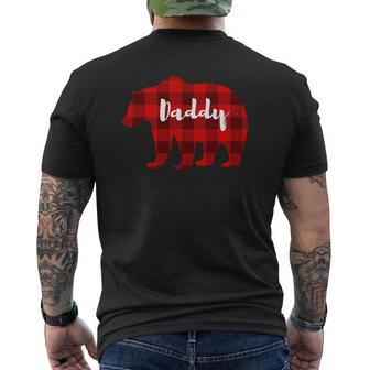 Daddy Bear Clothing Mens Father Parents Family Matching Mens Back Print T-shirt | Mazezy