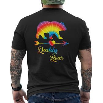 Daddy Bear For Men Graphic Father Dad Apparel Mens Back Print T-shirt | Mazezy