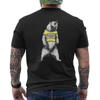 Daddy Bear Roaring Grizzly Fathers Day Protective Dad Mens Back Print T-shirt | Mazezy