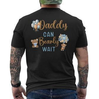 Daddy Can Bearly Wait Gender Neutral Baby Shower Matching Men's T-shirt Back Print - Seseable