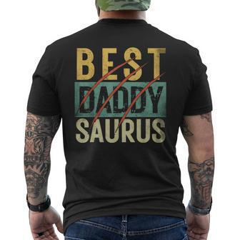 Daddy Best Dad Saurus Father's Day Birthday Papa Dinosaur Men's T-shirt Back Print - Thegiftio UK
