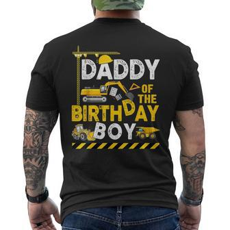 Daddy Of The Birthday Boy Construction Worker Bday Party Men's T-shirt Back Print - Monsterry AU
