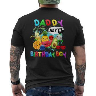 Daddy Of The Birthday Boy Family Fruit Birthday Party Men's T-shirt Back Print - Seseable