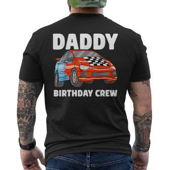 Daddy Birthday Crew Race Car Racing Car Driver Papa Dad Men's T-shirt Back Print - Monsterry DE