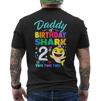 Daddy Of Birthday Shark 2Nd Matching Oufit Party For Family Men's T-shirt Back Print - Thegiftio UK