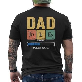 Daddy Dad Jokes Loading Periodically Fathers Day Mens Back Print T-shirt | Mazezy