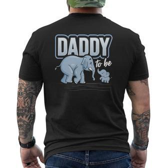 Daddy To Be Elephant Baby Shower Pregnancy Soon To Be Mens Back Print T-shirt | Mazezy