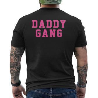 Daddy Gang Pink Crew Father's Day Mens Back Print T-shirt | Mazezy