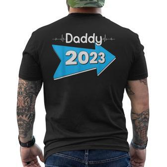 Daddy Heartbeat 2023 Soon To Be Dad Men's T-shirt Back Print - Monsterry AU
