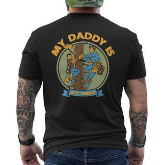 My Daddy Is My Hero Lineman Men's T-shirt Back Print | Mazezy