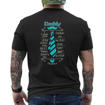 Daddy I Love You The Best Only Hero Super Dad Mens Back Print T-shirt | Mazezy UK