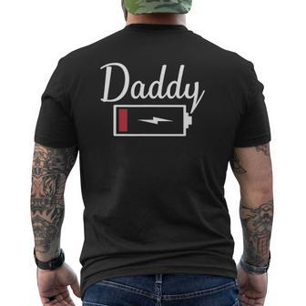 Daddy Low Energy Depleted Battery Mens Back Print T-shirt | Mazezy