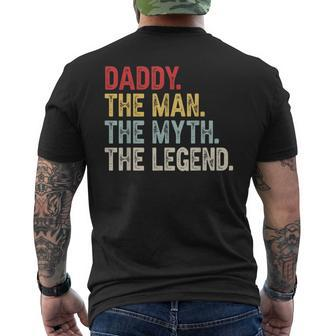Daddy The Man The Myth The Legend Fathers Day Men's T-shirt Back Print - Thegiftio UK