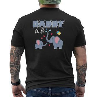 Daddy To Be Pregnancy Elephant Lovers Mens Back Print T-shirt | Mazezy