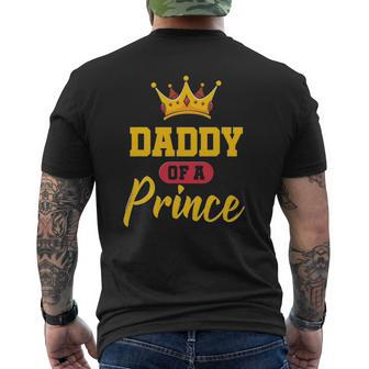 Daddy Prince Family Dad Father And Son Mens Back Print T-shirt | Mazezy