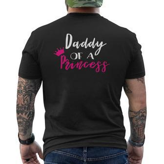Daddy Of A Princess Fathers Day Dad Mens Back Print T-shirt | Mazezy