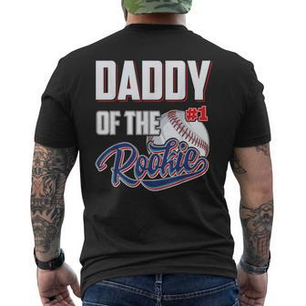 Daddy Of Rookie 1 Years Old Team 1St Birthday Baseball Men's T-shirt Back Print - Monsterry