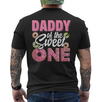 Daddy Of The Sweet One Birthday 1St B-Day Donut One Party Men's T-shirt Back Print - Thegiftio UK
