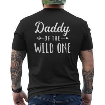 Daddy Of The Wild One Daughter Matching Family For Dad Mens Back Print T-shirt | Mazezy AU