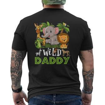 Daddy Of The Wild Zoo Safari Jungle Animal Mens Back Print T-shirt | Mazezy