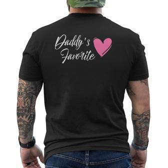 Daddy's Favorite For Daughter Heart Mens Back Print T-shirt | Mazezy