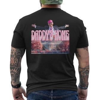 Daddy's Home Real Donald Pink Preppy Edgy Good Man Trump Men's T-shirt Back Print | Mazezy