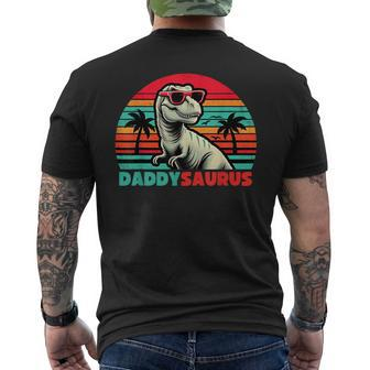 Daddysaurus T Rex Daddy Saurus Dinosaur Family Men's T-shirt Back Print - Monsterry DE
