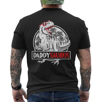 Daddysaurus T Fathers Day T Rex Daddy Saurus Men Men's T-shirt Back Print - Monsterry