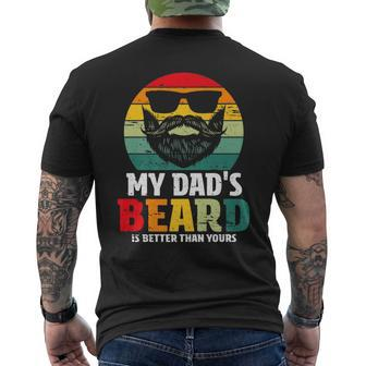 My Dad's Beard Is Better Than Yours Vintage Fathers Day Men's T-shirt Back Print - Monsterry