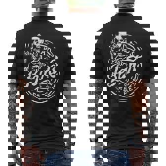 Dads With Beards Are Better Distressed Men's T-shirt Back Print - Thegiftio
