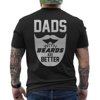 Dads With Beards Are Better Father Day Vintage Men's T-shirt Back Print - Thegiftio UK