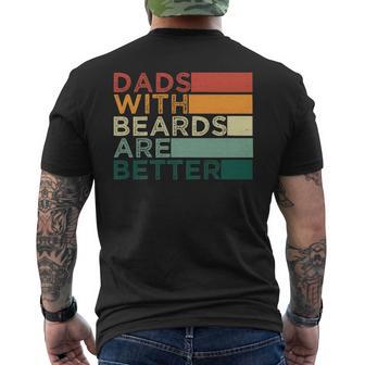 Dads With Beards Are Better Vintage Beard Lover Men's T-shirt Back Print - Monsterry UK