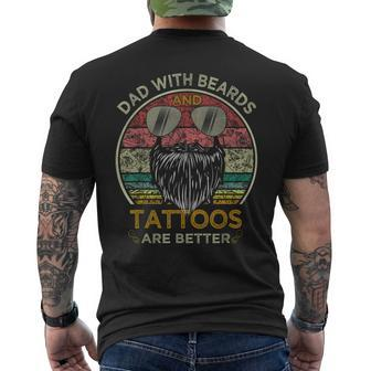 Dads With Beards And Tattoos Are Better Fathers Day Men's T-shirt Back Print - Monsterry CA