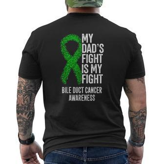 My Dad's Fight Is My Fight Bile Duct Cancer Awareness Mens Back Print T-shirt | Mazezy