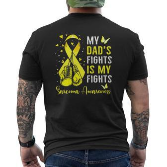 My Dad's Fight Is My Fight Sarcoma Cancer Awareness Boxing Mens Back Print T-shirt | Mazezy DE