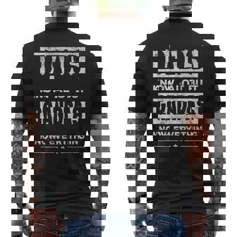 Dads Know Alot But Grandpas Fathers Day Dad Men's T-shirt Back Print - Monsterry
