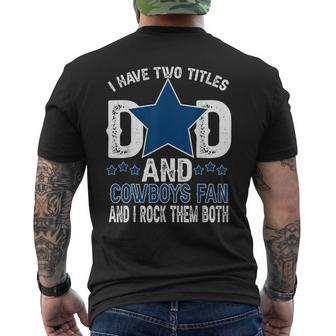 Dallas Fanny Cowboys Best Dad Ever Fathers Day Men's T-shirt Back Print - Monsterry