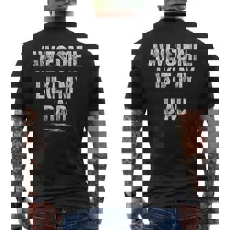 Damen Awesome Like My Dadater Sohn Papa Tochter Geschenke Mit-Ausschnitt T-Shirt mit Rückendruck - Geschenkecke