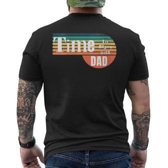 Damen „Zeit Zum Genießen Mit Papa“ Zeit Mit Dematererbringen Mit-Ausschnitt T-Shirt mit Rückendruck - Geschenkecke