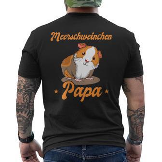 Damen Meerschweinchen Papa -Ater Jungen Männer Zumatertag Mit-Ausschnitt T-Shirt mit Rückendruck - Geschenkecke