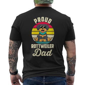 Damen Stolzer Rottweiler Papa Rottweiler Papa Mit-Ausschnitt T-Shirt mit Rückendruck - Geschenkecke