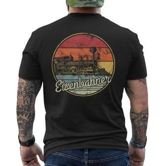 Dampflokomotive Eisenbahner Dampflok Vintage T-Shirt mit Rückendruck - Seseable