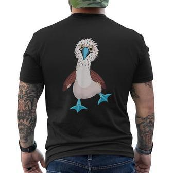 Dancing Booby Sea Bird Footed Blue Feet Drawing Mens Back Print T-shirt - Seseable