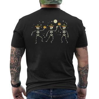 Dancing Skeletons Mexico Cinco De Mayo Mexican Independence Men's T-shirt Back Print - Monsterry