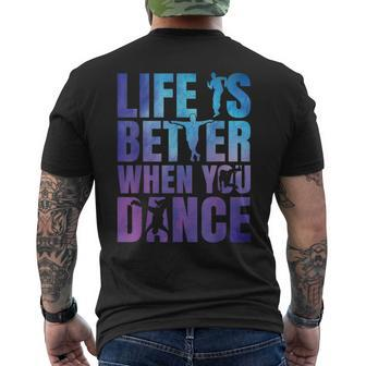 Dancing Street Dance Breakdance Men's T-shirt Back Print - Thegiftio UK